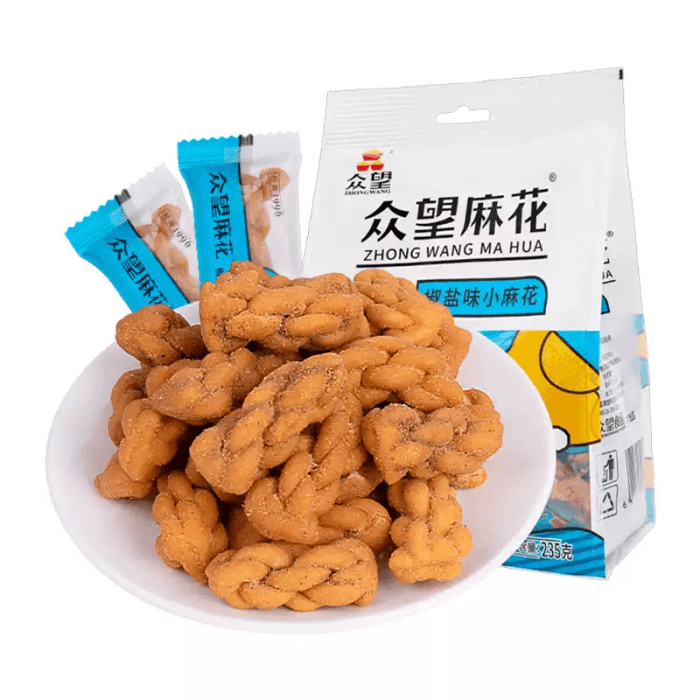 【中国直送】中旺 塩コショウ風味ミニツイストドウスティック 爽やかな風味 オフィスアフタヌーンティースナックに最適 235g