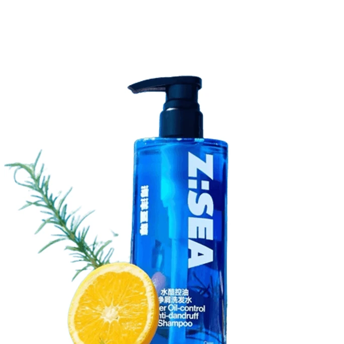 【中国直送】ZSEA 男性用オイルコントロール＆フケ防止シャンプー 400ml（ふわふわ、かゆみ止め、長続きする香り）
