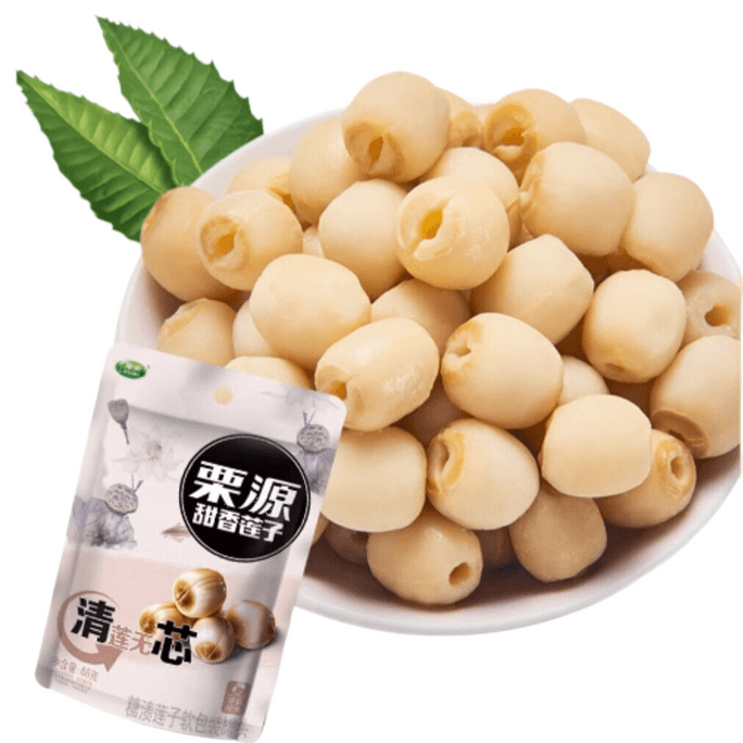 Liyuan Sweet Lotus Seeds、Qinglian コアレス、夏を和らげる食事の代替品、すぐに食べられる、68g、1999 年発売、栄養価の高い食事の代替品、スープにしてサラダと混ぜることも可能