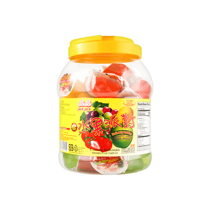 【线上独家】台湾晶晶 水果派对 果冻 混合口味 圆桶 1500g