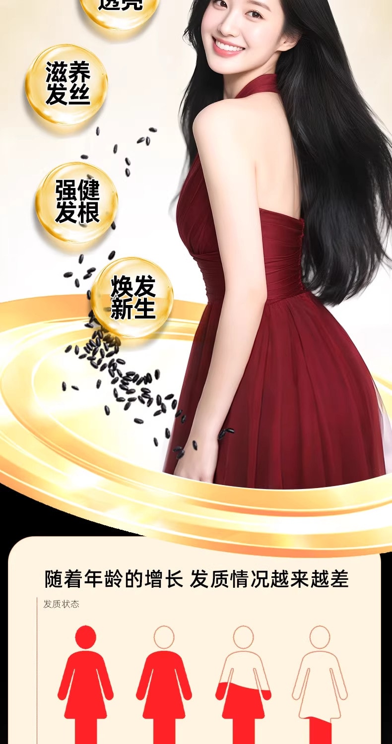 【中国直邮】 北京同仁堂 黑芝麻核桃桑葚粉 五黑正品养发生发营养代餐食品500g/罐