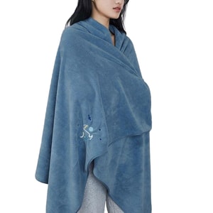 Sanli コーラルフリース バスタオル ダークブルー 70cm×140cm 1枚 大人用バスタオル 大きめタオル 吸水性・厚みのあるバスタオル