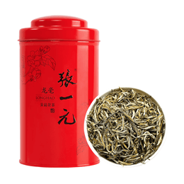 장이위안 차 금상 차 스페셜 자스민 롱하오 중국 레드 캔 100g (선물 가방 포함)