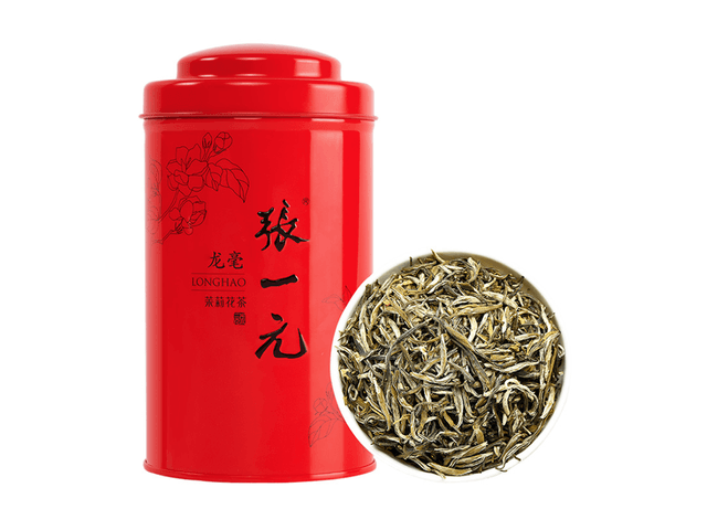 特級中国茶　張一元の茉莉花茶（ジャスミン茶） Zhang Yi Yuan 張一源茶金賞茶特ジャスミンロンハオ中国赤缶 100g - Yami