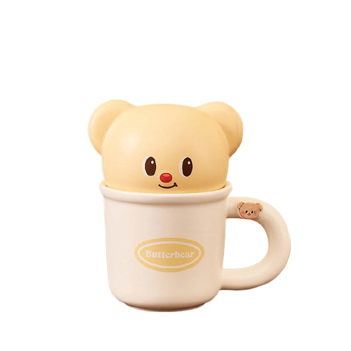 Butter Bear Co Branded Makeup Cup Cute Ceramic Water Cup Exquisite Craftsmanship 300ml