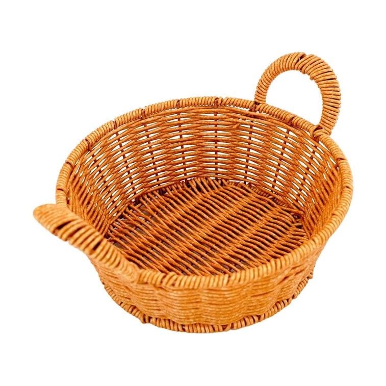 라탄 느낌의 과일 보관 바구니, 중간 크기의 원형 주방 정리함 5