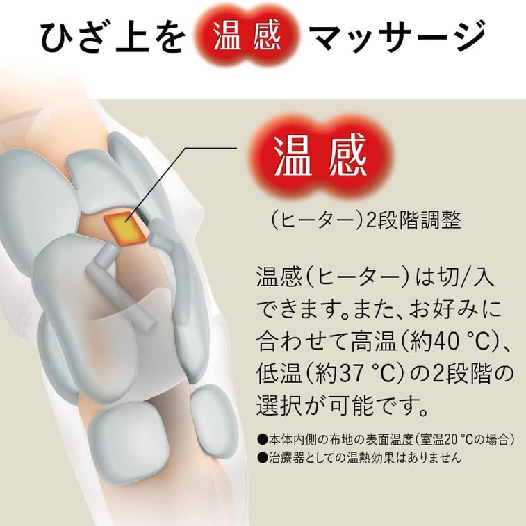 【日本からの直送】日本パナソニック エアーマッサージャー ひざ温感機能 抗菌 #グレー EW-RJ50-H 1個 5