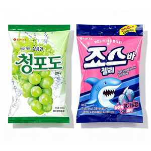 Green Grape Hard Candy & Shark-Shaped Juice Gummy Chinese Version 153g+70g Imported Candy Snack