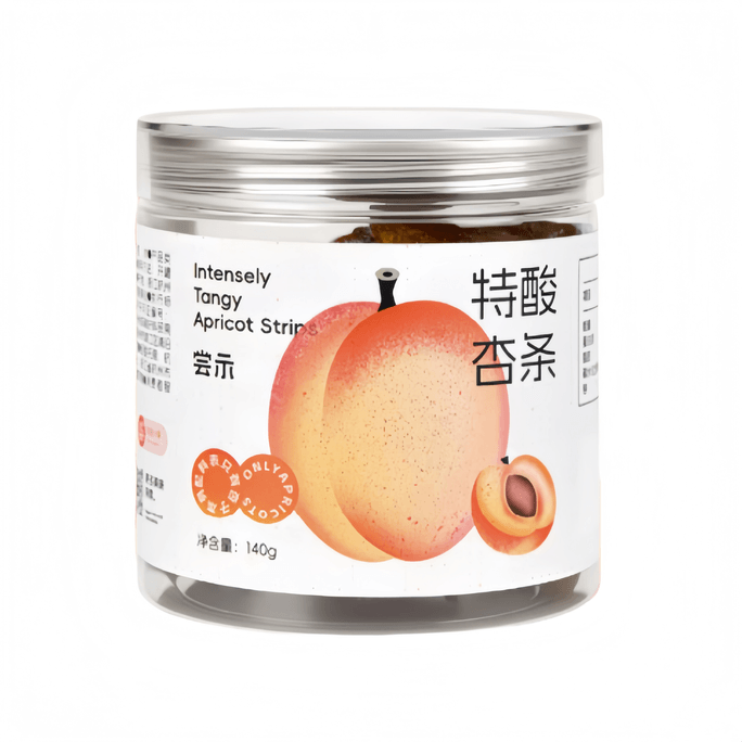 [중국 직배송] 새콤달콤한 살구 스트립, 휴대가 간편하고 깔끔한 건과일, 신맛 나는 과일을 좋아하는 분들을 위한 제품, 140g*1병