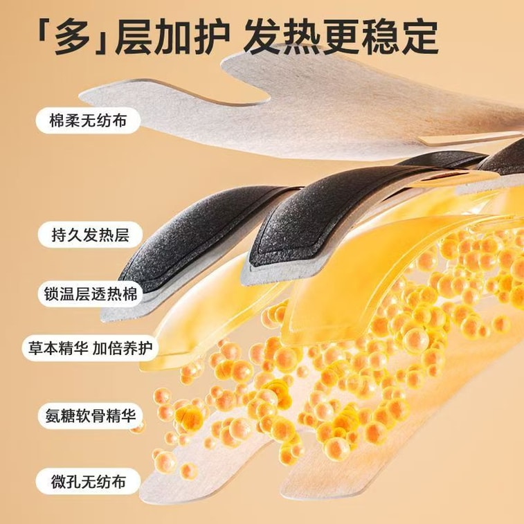 【중국 직배송】 凡语 계절 쑥 무릎 찜질팩, 무릎 냉기 통증 완화 스팀 패치 3개입 4