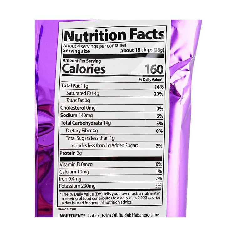 Buldak Potato Chips Habanero Lime Flavor, 4.23 oz 6