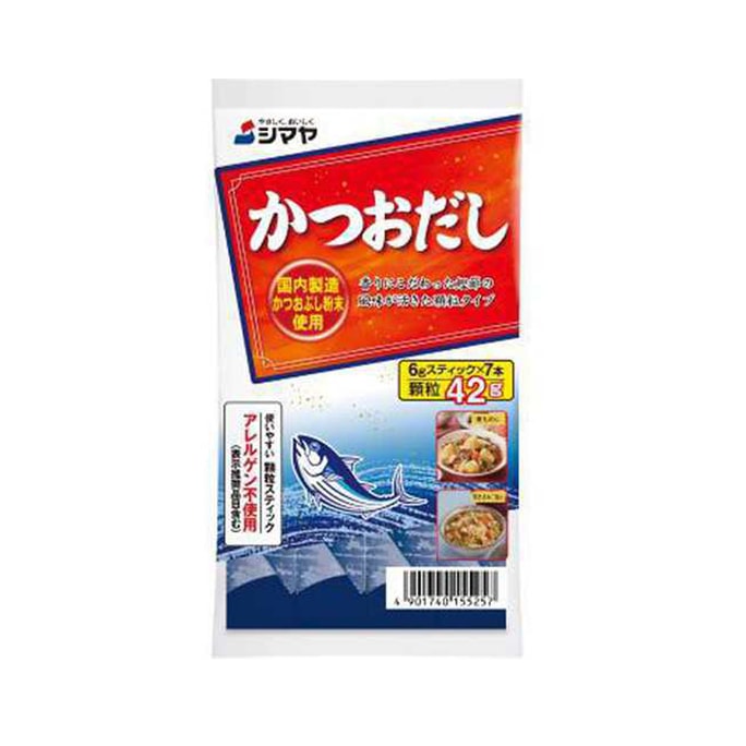 【日本直邮】SHIMAYA 鲣鱼高汤调味料  6g×7本 42g