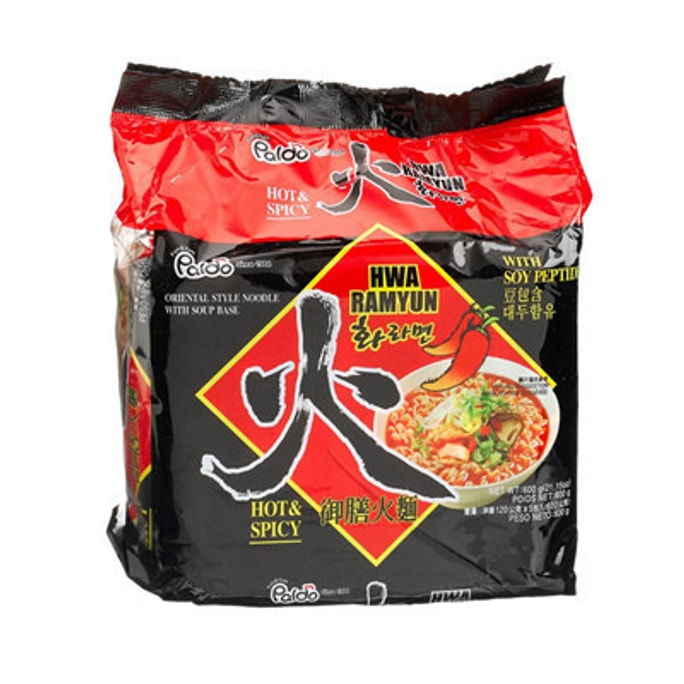 韩国PALDO八道 御膳火辣味面  方便面 5包入 600g