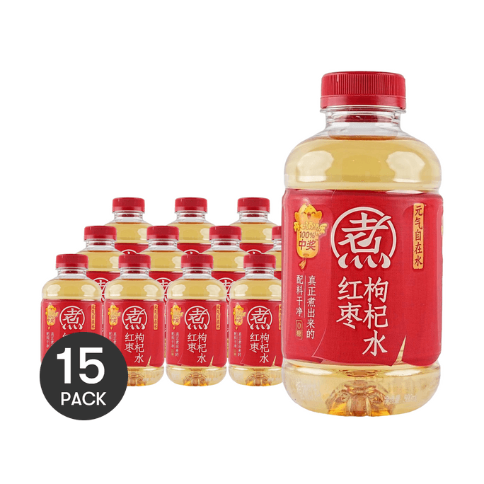 元气森林 自在水 红枣枸杞水 500ml*15【15瓶装】【0糖0脂配料干净】【补血益气 健康养生】