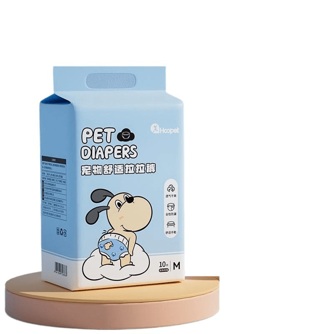 Huayuan Pet Dog Physiological Pants Diaper Pullup Female Dog Model M Waist Size 30-50cm Weight 10-16kg 10 Pieces * 1 Bag