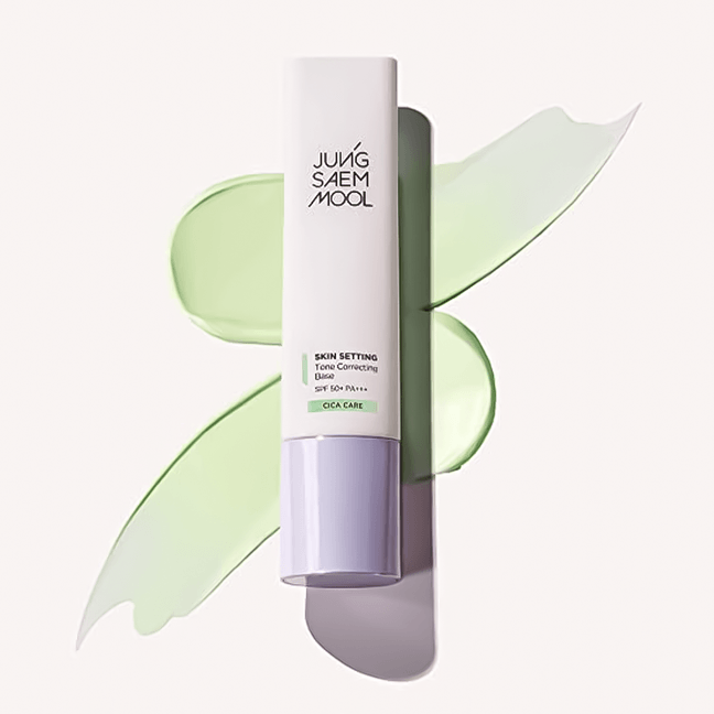 3-in-1 Sunscreen Tinted Makeup Primer SPF50+ PA+++ Green Color Redness Relief Acne Removal 40ml