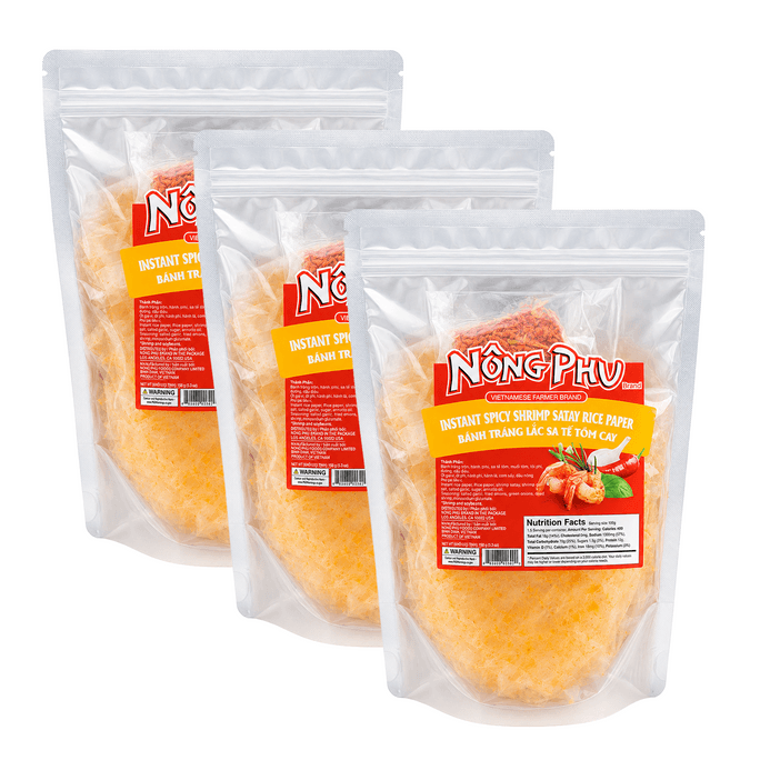 Nong Phu Spicy Shrimp Satay Rice Paper, 5.3 oz - Pack Of 3