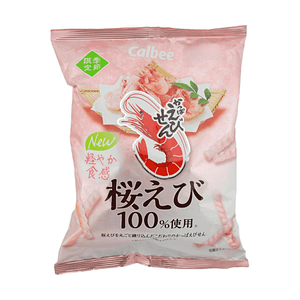 日本卡樂比CALBEE 櫻花蝦風味鬆脆蝦條 50g【期間限定】【輕盈食感】