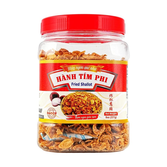 Fried Shallot -Hanh Tim Phi, 8 oz 【For Seasoning Braised Meat Rice, Mixed Noodles, And Mixed Rice】