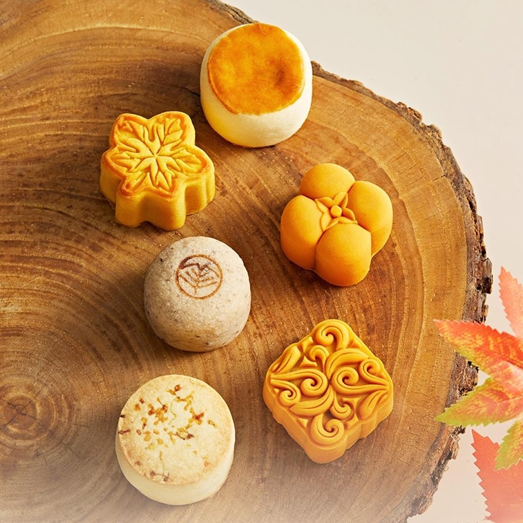 24 Solar Terms Assorted Flavors Mini Mooncake Gift Set 21.87 oz 24pc [Tea-Flavored Egg Yolk Lotus Seed Pastry] 7