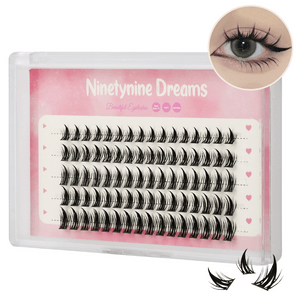 Ninetynine Dreams 80簇塔尖麦穗假睫毛 分段式单簇睫毛9-13mm