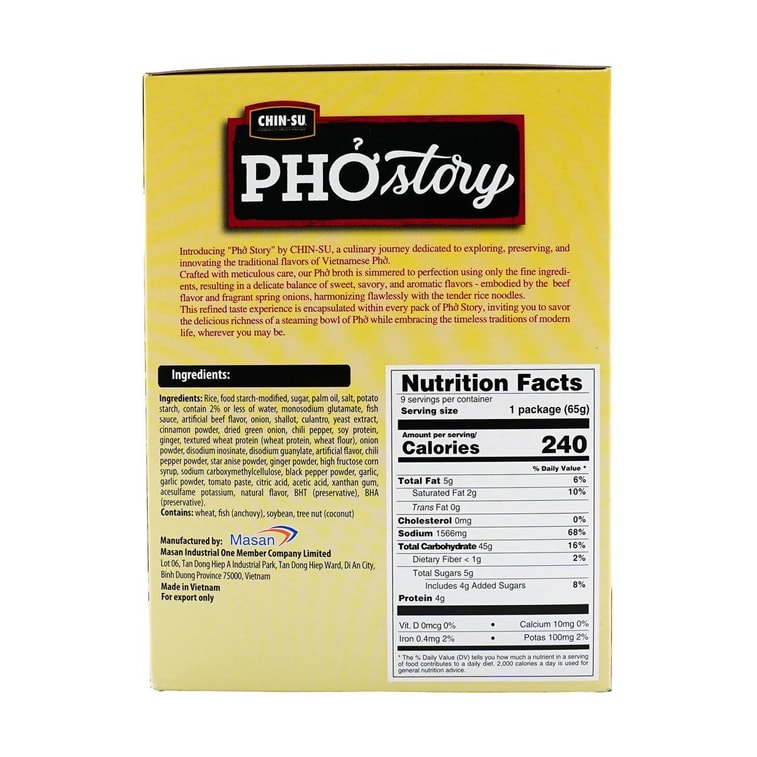 Phở Story Vietnamese Pho ,Beef Flavor, 2.3 oz*9bowls 3