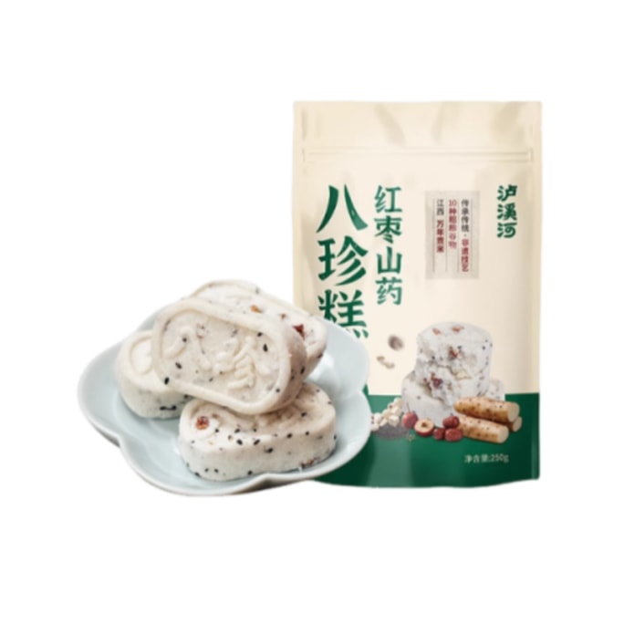 【中国直邮】 泸溪河 红枣山药八珍糕 越嚼越香 甜而不腻 非遗技艺 健康粗粮早餐点心 250g