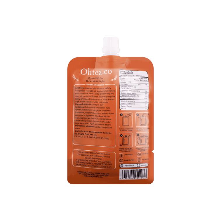 Ohtea Ceylon Milk tea,2.04 oz 8