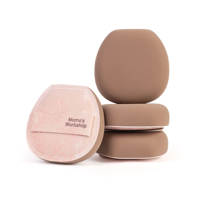 Makeup Sponges Air Cushion Sponges Pink Rose Flat-cut Shaped 4mm Rubycell Soft Bounce Quick Makeup Tool 2PCS