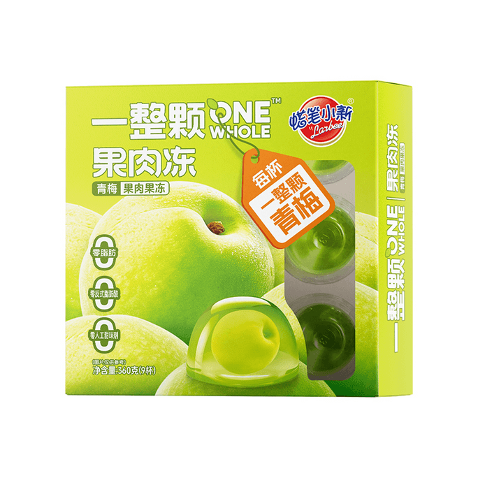 Crayon Shin Chan Whole Fruit Pulp Jelly Green Plum Fruit Jelly Children's Snacks 360g * 1 box