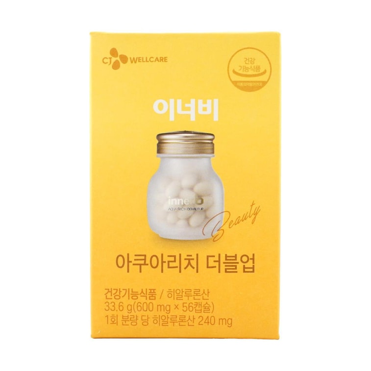 Innerb Aqua Rich DoubleUp, 56 Tablets, #Yellow Enhanced, Contains Milk Protein, Hyaluronic Acid 240mg 4