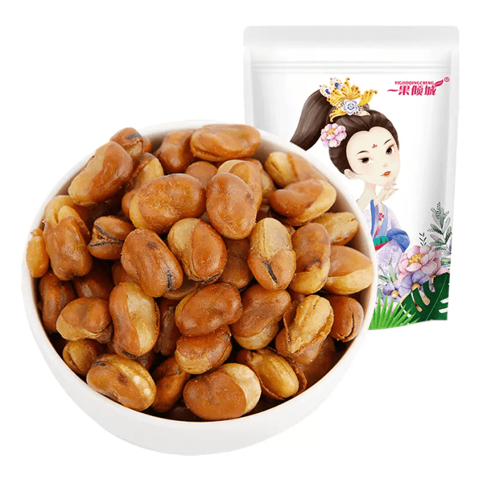 Yiguo Allure Leisure Snack Orchid Beans Specialty Snacks Beef Flavored Broad Beans 208G*1