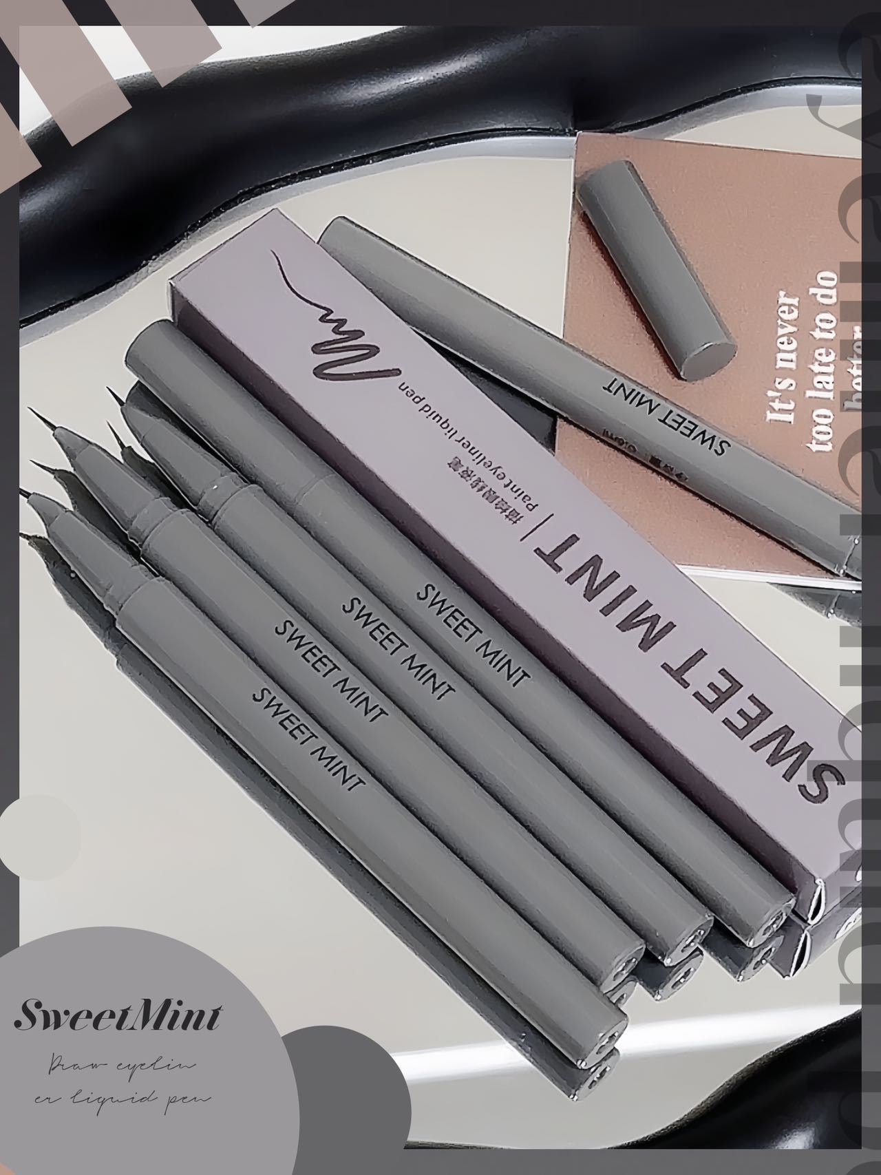 【中国直邮】 Sweet Mint 描绘眼线液笔一支精细自然顺滑防水卧蚕眼线一笔多用彩妆