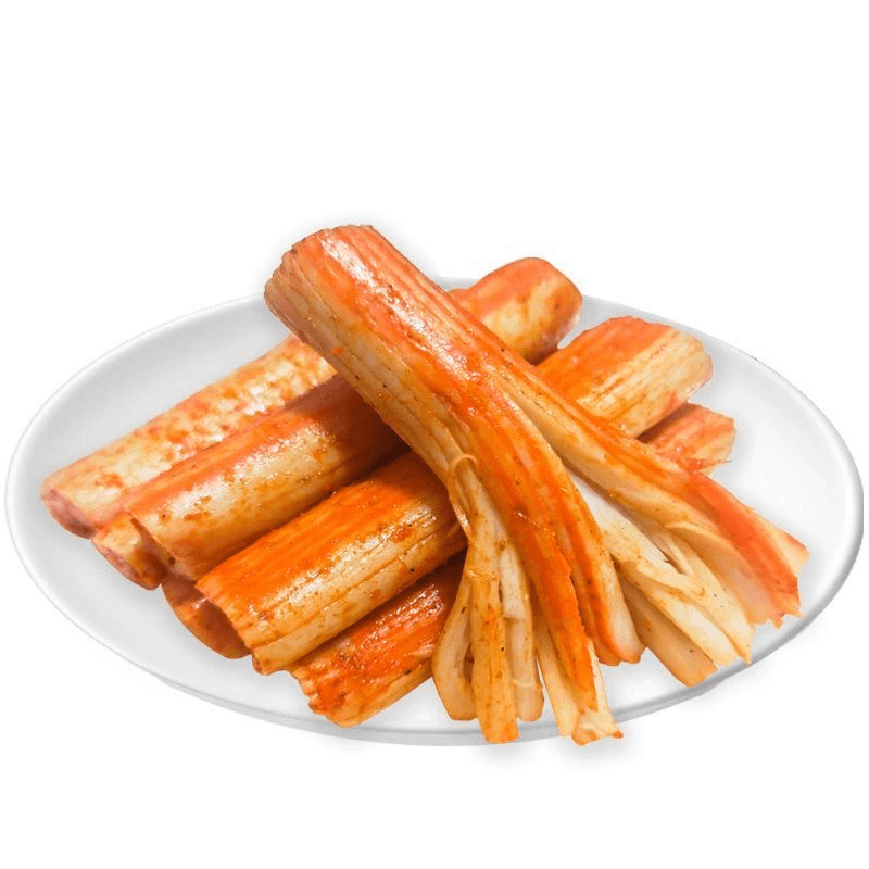 Haoweiyu Spicy Crab Flavored Sticks, Ready-to-Eat, Individually Packaged, 14g*6 packs