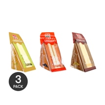 Triangle Breakfast Bread Combo Chocolate + Red Velvet + Barley Leaf Flavor 3.35oz*3pc【3 Packs】[Product Expiry Date Forma