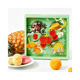Jinyu Fruit Crisps Leisure Snacks Lychee Crisps Desserts Cantonese Afternoon Tea Internet Celebrity Dragon Boat Festival Pastries Mid-Autumn Festival Gifts 120g (4 Pieces) X1 box