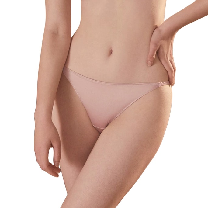 Real Silk Low-Waisted Comfortable Ladies ′Panties Satin Sexy Briefs NZFBA295# Bean Paste Color L