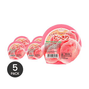 白桃ゼリー 8.11オンス×5個【5パック】【ジューシーな食感】【軽やかで爽やか】