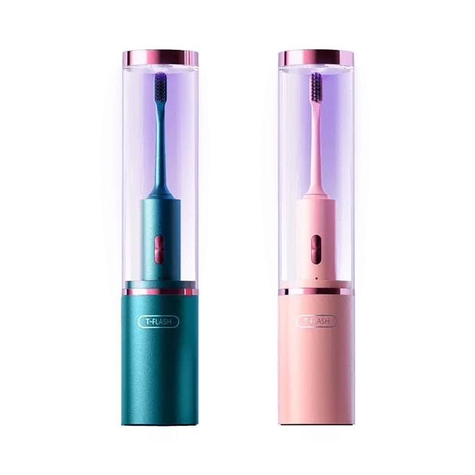 ultraviolet sterilization electric toothbrush with sterilization mouthwash cup Pink
