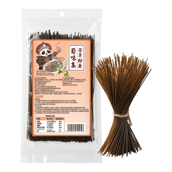 【台灣(中國)直送】蜀味集苦蕎粉條粗糧粉條手工製作非油炸必備傳統風味速食方便食品180克*1袋