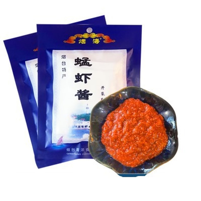 煙海 蜢蝦醬 即食蝦醬 海鮮醬 山東特產 80克 (40克*2袋) 沾蔥 或炒蛋味道鮮
