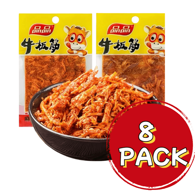Top beef vegetarian beef tendon stir fried spicy small bag casual dormitory stock snacks mixed flavor 35g * 5 bags