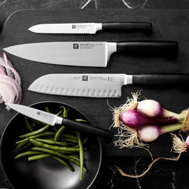 Chef's Knife, Santoku Knife & Bamboo Cutting Board Set – Essential Kitchen Tools Combo, 【Special Offer Value Pack】