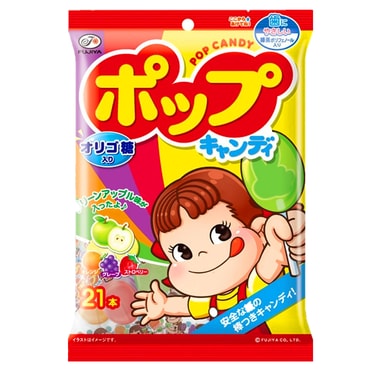 【日本直邮】 日本不二家FUJIYA  护齿果汁棒棒糖 21支入