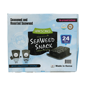 구운 김 스낵 0.17oz*24팩 4.08oz [한국산][무방부제][비건 인증]