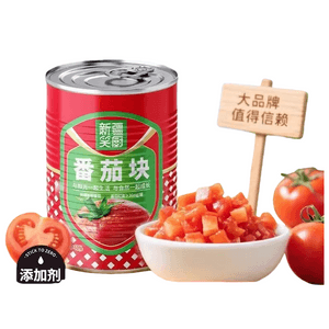 Xinjiang tomato chunks 400g * 1 fresh diced canned tomatoes, tomato sauce, ripe tomatoes, 0 preserved tomatoes