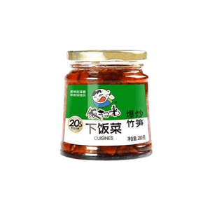 Stir-fried Bamboo Shoots Pickles Noodles Rice Sichuan Specialty Mustard 280g/ Bottle