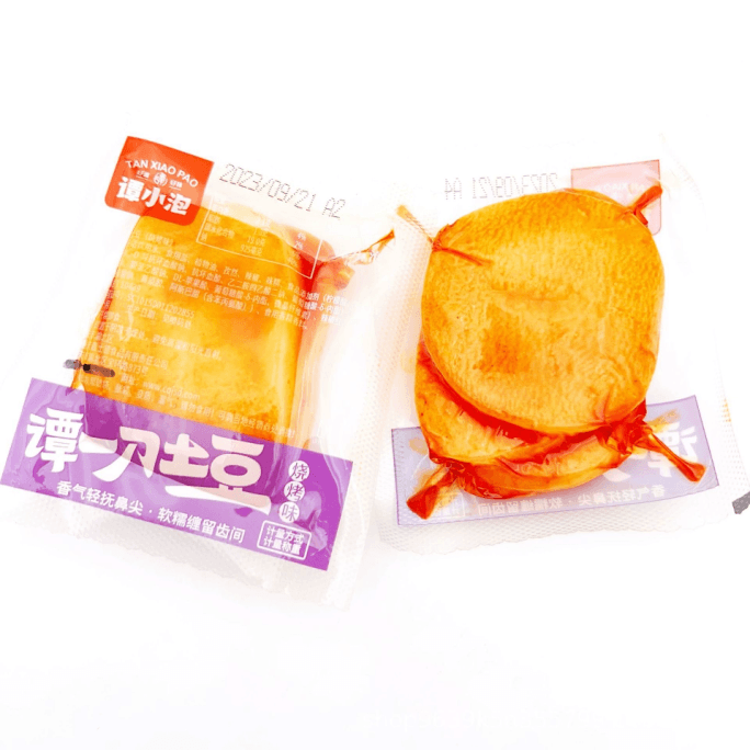【中國直郵】 小澳 譚小泡大刀藕片小包裝散稱香辣味燒烤味大刀土豆香辣休閒零食即食 燒烤味土豆片 250g