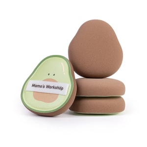 毛吉吉 便当系列粉扑 牛油果paopaomi粉扑 2pcs Rubycell材质,干用快拍无瑕底妆,适配滋润型粉底液