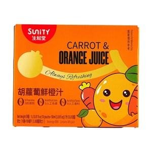Sunity Carrot & Orange Juice, 3.4 fl oz*10bags